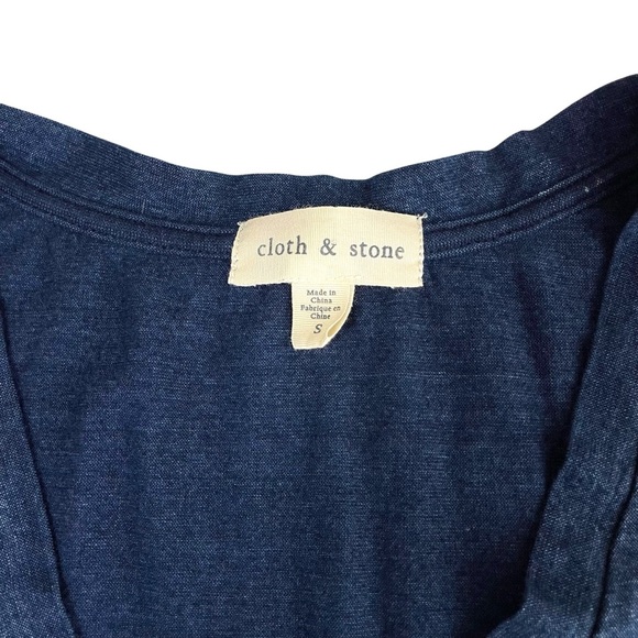 Anthropologie cloth & stone Nila Blue Ombre Maxi Shirt Dress - Picture 8 of 14